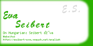 eva seibert business card